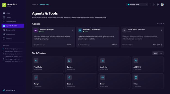 GrowthOS - Agents & Tools