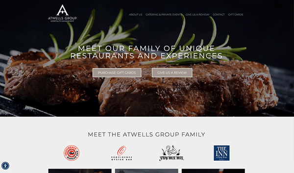 Website for a Hospitality Management Company
