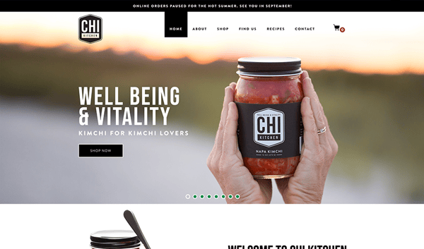 Website for a Food Manufacturer
