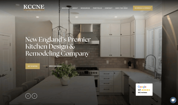 Website for a Kitchen Remodeling Company