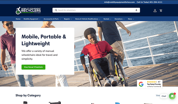 Website for a Durable Medical Equipment Provider