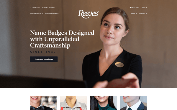 Website for a Name Badge Manufacturer