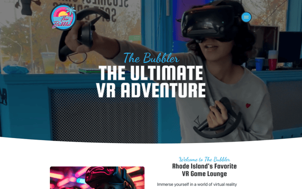 Website for a VR Gaming Lounge