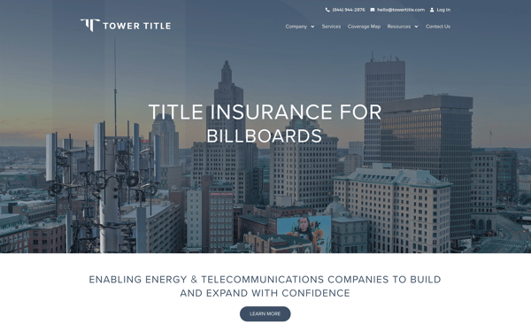 Website for a National Title Insurance Company