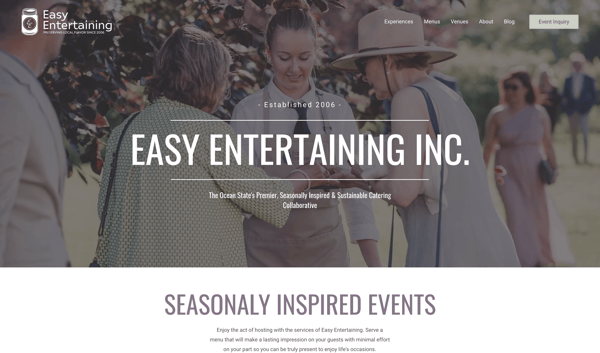 Website for a Catering Company
