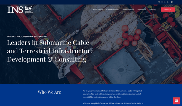 Website for a Marine Infrastructure Company