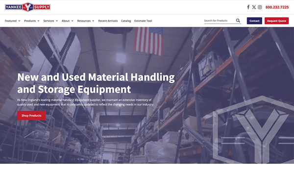 Website for an Industrial Equipment Supplier