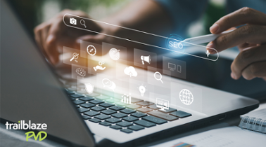 Laptop and Content Marketing Icons